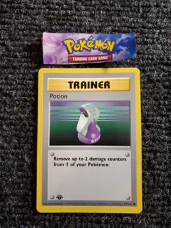 1999 POKEMON TRAINER Shadowless 1ST EDITION #94/102 POTION NM - Image 1
