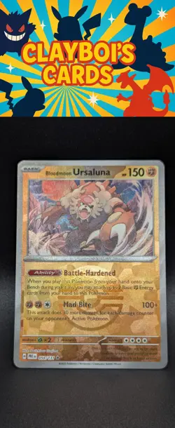 Bloodmoon Ursaluna SV: Prismatic Evolutions Pokemon 054/131 Poke Ball Holo NM+ - Image 1