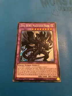 YUGIOH Secret Rare Evil Hero Malicious Bane BROL-EN069 1st Edition - Image 1