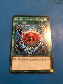 YUGIOH Secret Rare Sinful Spoils Of Subversion - Snake-Eye DUNE-EN060 1st Ed - Image 1