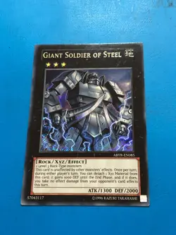 YUGIOH Secret Rare Giant Soldier Of Steel ABYR-EN085 - Image 1