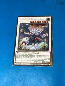 YUGIOH Secret Rare Judgment, The Dragon Of Heaven BLAR-EN049 1st Edition - Image 1