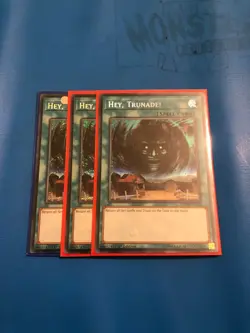 YUGIOH 3x Secret Rare Hey, Trunade! MP18-EN210/EXFO-EN062 1st Edition - Image 1
