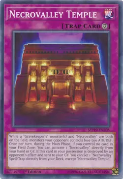 Necrovalley Temple - MP19-EN205 - Common - 1st Edition NM Yugioh 2019 Gold Sarco - Image 1