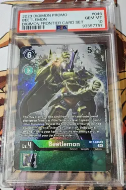 Digimon PSA 10 GEM MINT Beetlemon BT7-046 Alternate Art Frontier Card Set PROMO - Image 1