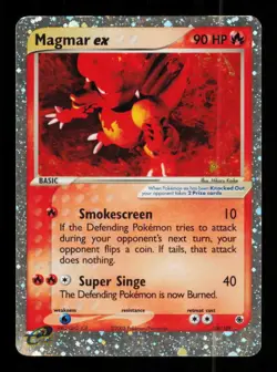 Pokemon Card Magmar ex 100/109 Ruby Sapphire Holo Foil Vintage Rare MP 2003 - Image 1