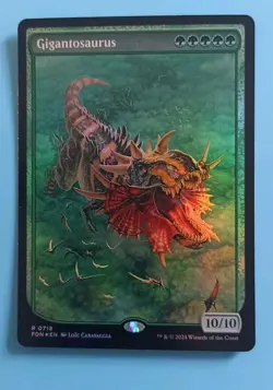 Gigantosaurus - Full Art - FOIL - MTG - Magic The Gathering Foundations - NM - Image 1