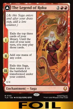 1x - The Legend of Roku - FOIL #145 (Saga) - Avatar: The Last Airbender - NM MTG - Image 1
