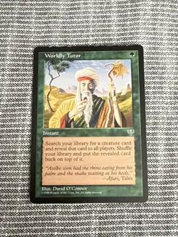 MTG Worldly Tutor Mirage NM Magic the Gathering - Image 1