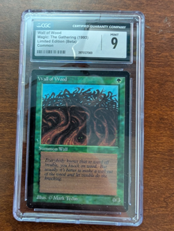 MTG Magic The Gathering Beta Wall of Wood CGC Graded 9 Mint 1993 - Image 1