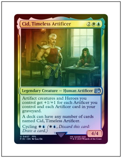 1x Cid, Timeless Artificer, Foil, 0407, Final Fantasy, Magic MTG NM - Image 1
