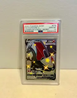 Shiny Charizard V Champions Path Secret Rare 079/073 PSA 10 Gem Mint Pokemon TCG - Image 1