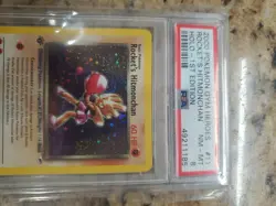 2000 Pokemon Gym Heroes 1st Edition #11 Rocket's Hitmonchan - Holo PSA 8 NM-MT - Image 5
