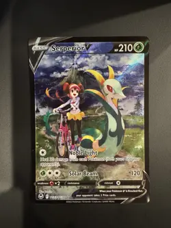 Pokemon TCG Serperior V Full Art Ultra Rare Card #TG13/TG30 Silver Tempest - Image 1