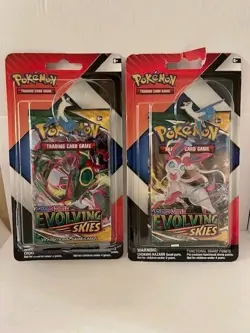 2x Pokemon Evolving Skies & Chilling Reign 2 Pack Blisters & Pins SEALED - Image 4