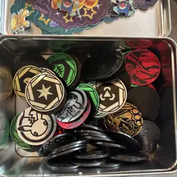 Pokemon TCG - Coin and Pin Lot! Collectible - Assorted - Stickers Included - Image 5