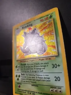 1999 Pokemon Base Set Nidoking Holo Rare Card 11/102 Damaged - Image 2