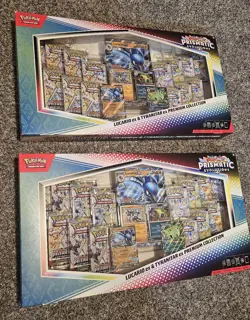 2 Pokemon Prismatic Lucario Ex And Tyranitar Ex Premium Collection - Image 1
