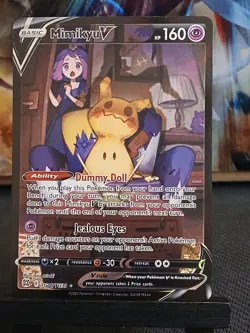 Mimikyu v TG16/TG30 Sword & Shield Brilliant Stars Trainer Gallery Pokemon Card - Image 4