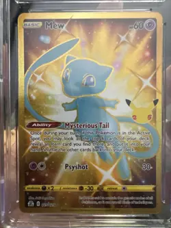 Pokemon Celebrations MEW 025/025 Pokemon 2021 Ultra Rare CGC Pristine 10 - Image 2