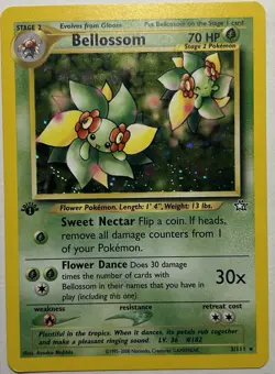 Pokemon TCG Bellossom Neo Genesis Holo First Edition Rare - Image 2