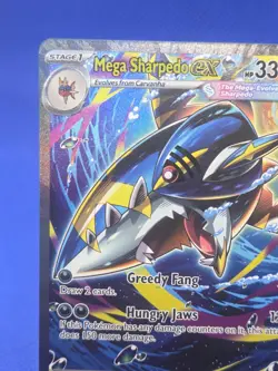 Pokemon Phantasmal Flames Mega Sharpedo ex 127/094 Special Illustration Rare NM - Image 3