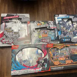 Pokemon TCG Lot Of 5 Sealed Boxes- 23 Booster Packs, 10 Promos, 2 Binders NEW - Image 1