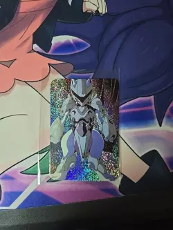 1990s Pokemon Pocket Monsters Holo Prism Vending Sticker Armored Mewtwo POWER - Image 1