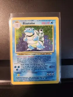 Pokemon TCG Blastoise Base Set Holo Unlimited Rare. Damaged - Image 1