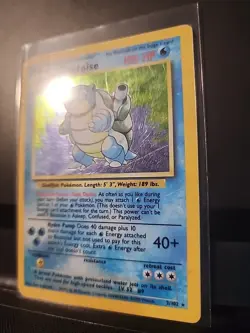 Pokemon TCG Blastoise Base Set Holo Unlimited Rare. Damaged - Image 3