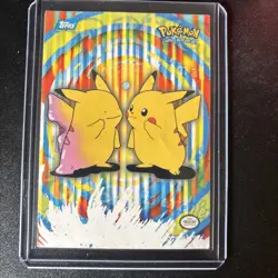 Pokemon Pikachu Ditto #132 Topps 6 Of 10 Stick-On-Card 2000 - Image 1