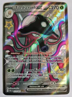 Toedscruel EX 213/091 Pokemon Paldean Fates Shiny Full Art Ultra Rare NM - Image 1