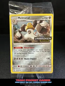 Melmetal 129/214, Stamped Unbroken Bonds Promo, Pokemon, Sealed - Image 1