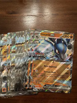 Lot Of 50 Lucario Ex Jumbo Cards Prismatic Evolutions 051/131 Pokemon Oversized - Image 1