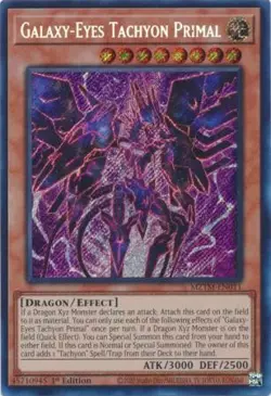 Yugioh! Galaxy-Eyes Tachyon Primal - MZTM-EN011 - Secret Rare - 1st Edition Near - Image 1