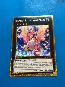 YUGIOH Gold Rare Number 82: Heartlandraco PGLD-EN025 1st Edition - Image 1