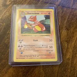 Charmeleon 24/102 Base Set Shadowless Original Eng Pokemon Card EX 1st edition - Image 1