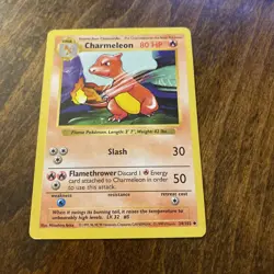 Charmeleon 24/102 Base Set Shadowless Original Eng Pokemon Card EX 1st edition - Image 2