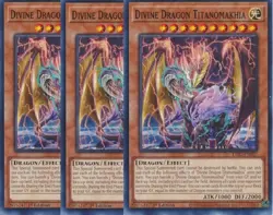 Yugioh - Divine Dragon Titanomakhia x 3 - 1st Edition NM - Plus Free Holo Card - Image 1