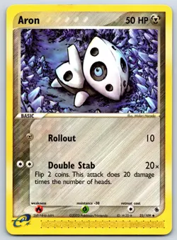 Aron - EX Ruby Sapphire 25/109 Midori Harada Pokemon Card LP - Image 1