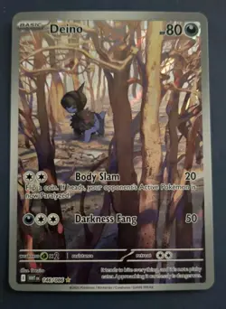 Illustration Rare Holo DEINO Pokemon Card - 146/086 - S&V WHITE FLARE - Image 1