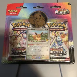 Pokemon TCG: Prismatic Evolutions 2 Pack Blister + Eevee Promo Card & Coin! New! - Image 1
