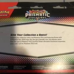 Pokemon TCG: Prismatic Evolutions 2 Pack Blister + Eevee Promo Card & Coin! New! - Image 2