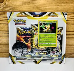 2-New Pokemon Brilliant Stars, Leafeon & Glaceon Promo 3-Pack Blister Card Lot - Image 2