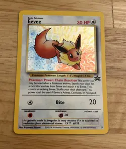 Pokemon Eevee Black Star Promo Card #11 - Holo Rare LP WOTC TCG (P18) - Image 1