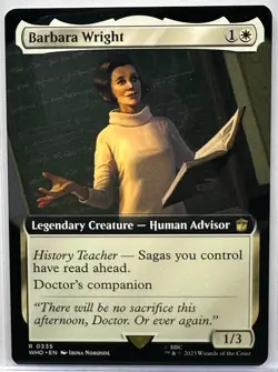 Barbara Wright (Extended Art) Doctor Who, Magic the Gathering, Regular (0335) - Image 1