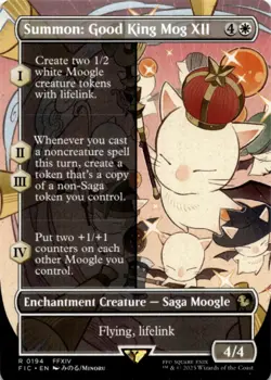 MTG Summon: Good King Mog XII (Borderless) Normal NM Commander: FIN Magic - Image 1