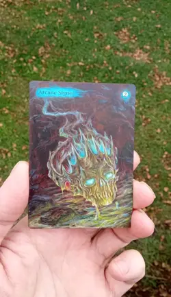 MtG Arcane Signet Full Magic Altered Hand Painted Art Original Alter - Image 2