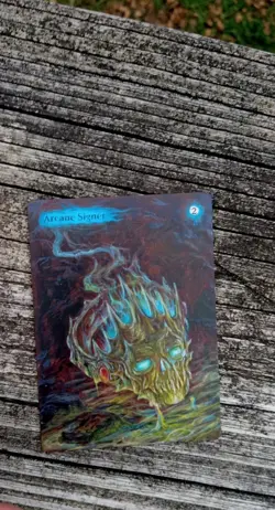 MtG Arcane Signet Full Magic Altered Hand Painted Art Original Alter - Image 3