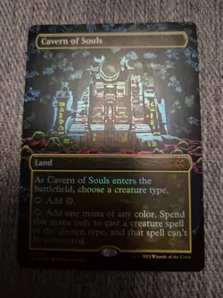1X FOIL Cavern of Souls BORDERLESS MINT MTG Magic LCI Lost Caverns of Ixalan EDH - Image 1